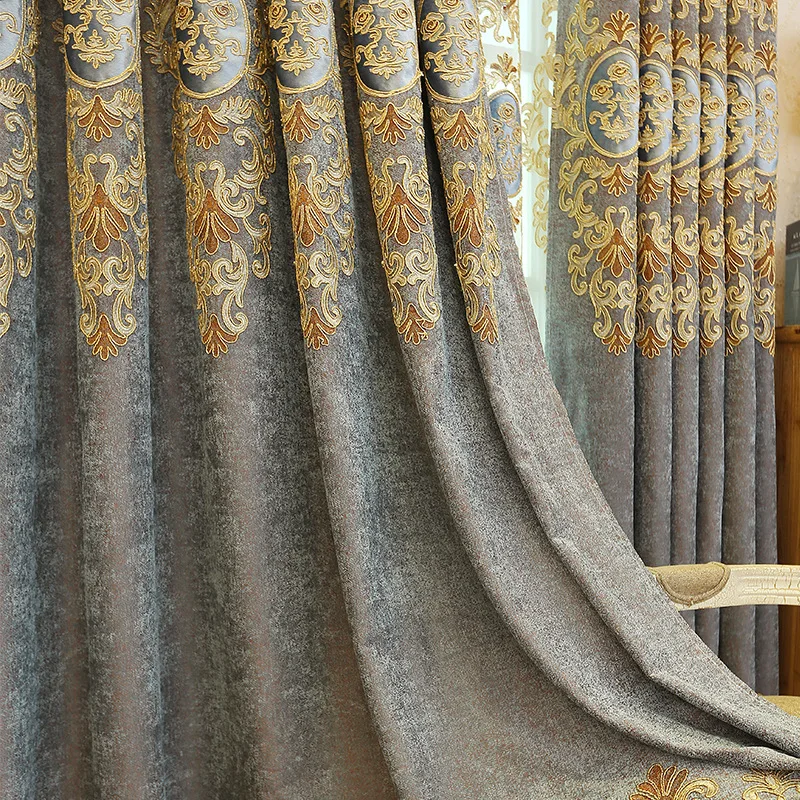 Европейские шенилловые занавески утепленные жаккардовые высококачественные