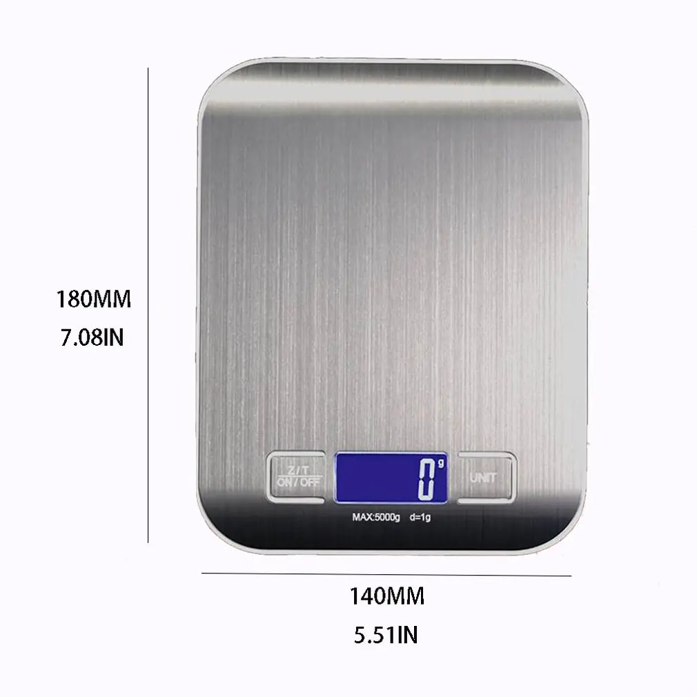 

Stainless Steel Electronic Weighing Scales Portable Kitchen Vegetables Weight Balance Multifunctional Digital Food Scale