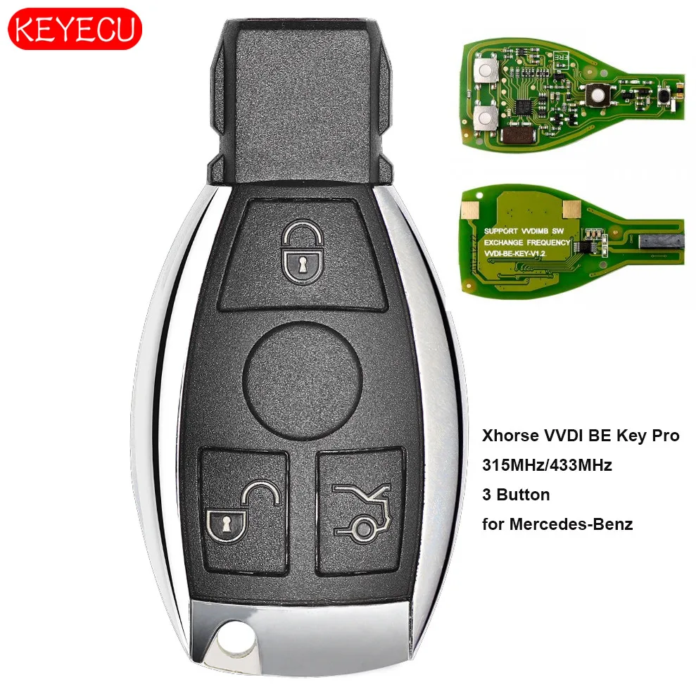 KEYECU Xhorse VVDI BE Key Pro улучшенная версия полный дистанционный ключ 3B / 3 + 1 Кнопка 315
