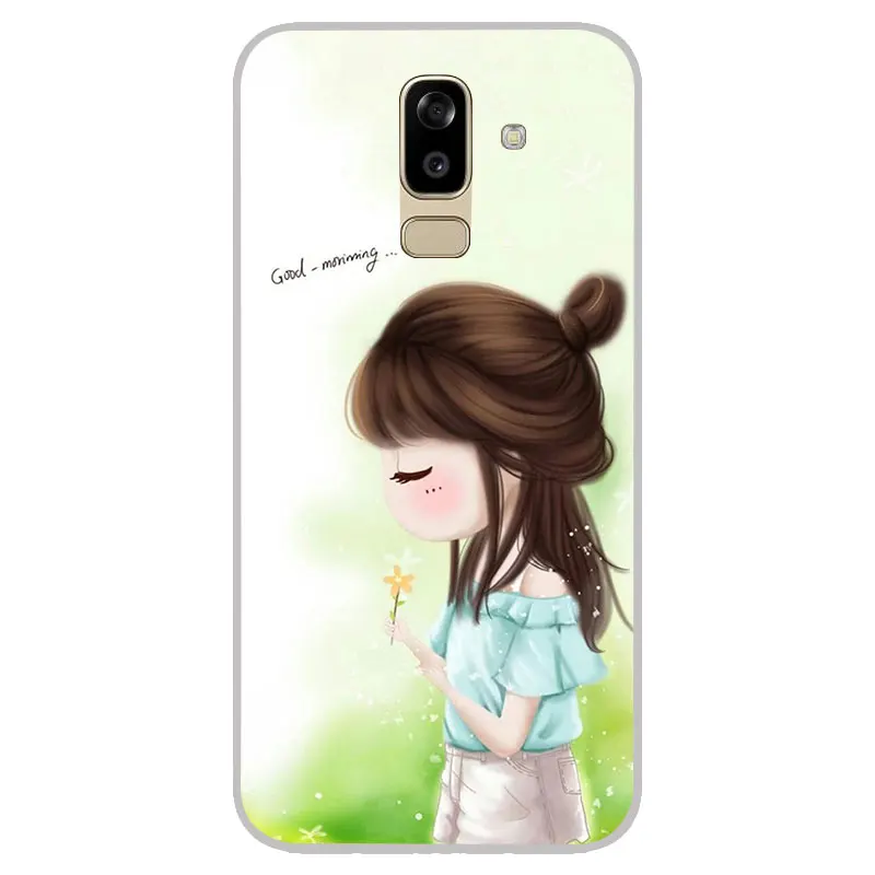 fashion cartoon cute girl Matte Silicone Cases For Samsung galaxy J3 J5 J7 A3 A5 A7 2016 2017 TPU Phone Case back Cover |