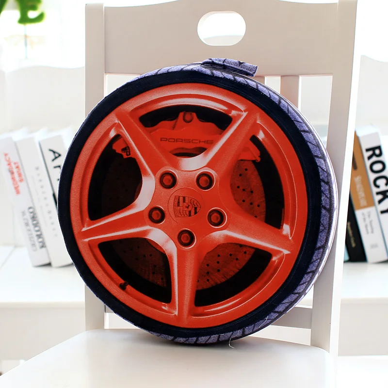 

38CM Creativity Automobile Wheel Tires Pillow Plush Cushion/ Simulate Tire Stuffed Pillow Cushions Pollow Cushion WITH Filling