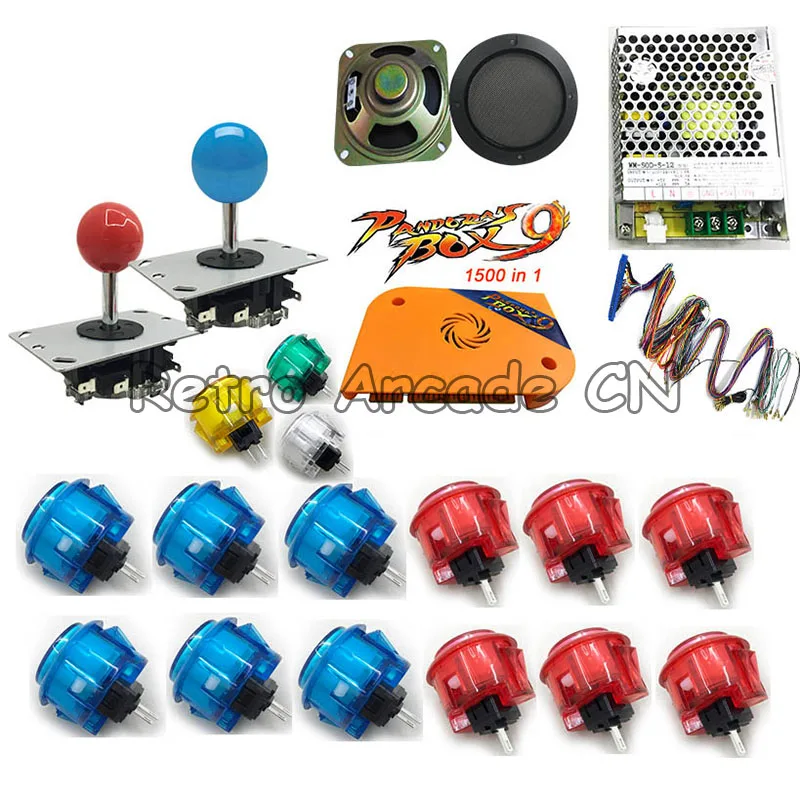 Аркада DIY kit с Pandora box 9 аркадная версия 1500 В 1 Материнская плата копия sanwa OBSC Кнопка
