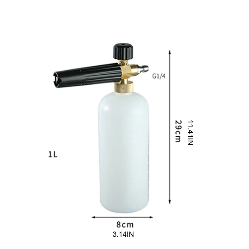 

High Pressure Foam Lance Car Washing Pot with Adapter Adjustable Cannon Sprayer Soap Foamer Bottle for Automobiles LX0F