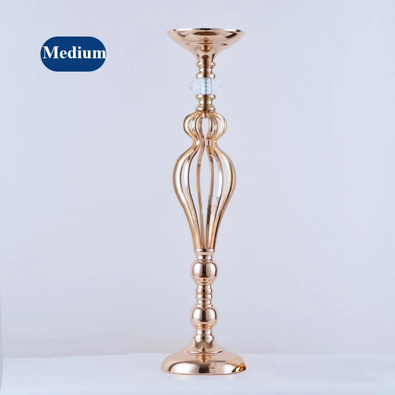 Золотые вазы с цветами домашние подсвечники стойки свадебные украшения