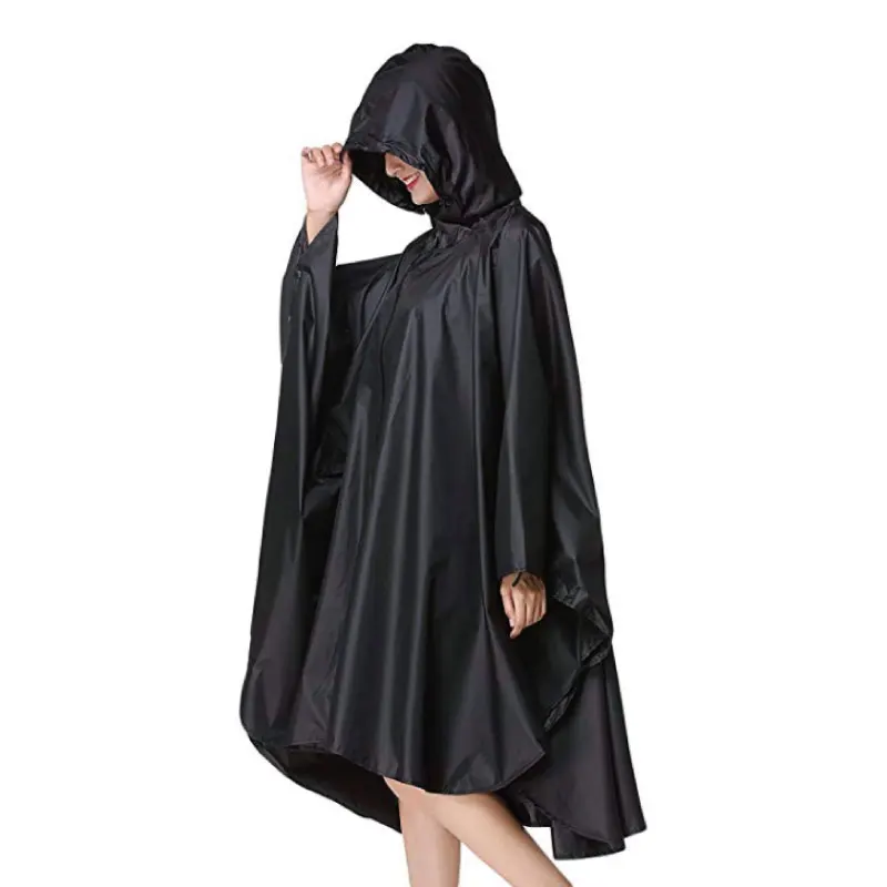 Черный тренчкот Модный Стильный плащ с капюшоном для женщин и мужчин унисекс