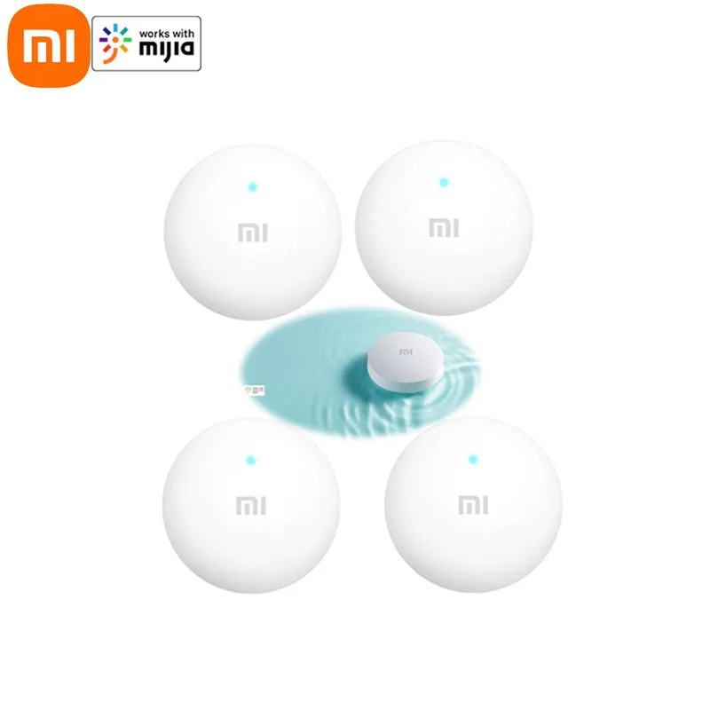 

Датчик погружения воды Xiaomi, беспроводной детектор утечки воды, водонепроницаемый, работает с приложением Mijia для умного дома