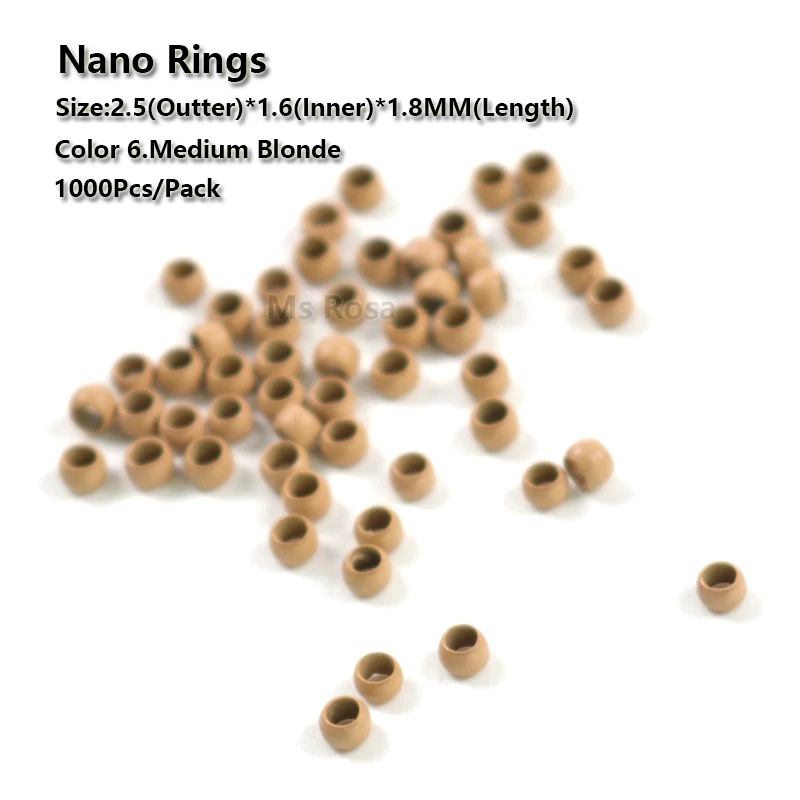 Нано микро-звено 2 5*1 6*1 8 мм 1000 шт./бутылка нано кольцо бусины микро звено наборы - Фото №1