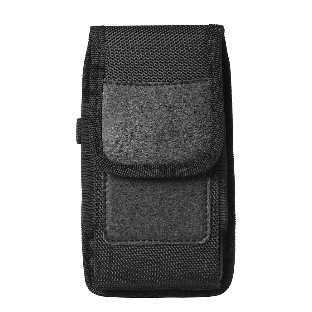 Waist Bag for DUODOUGO J5 J6 Plus P20 P26 P30 Plus A40 A70 G55 Phone Pouch Card Slot Fanny Pack Black Belt Clip Pouch Case