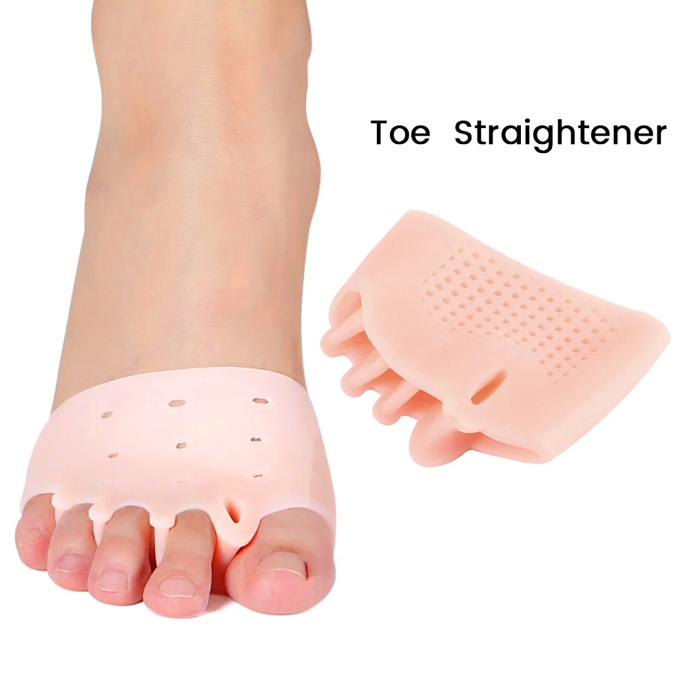 Силиконовые удобные подтяжки для пальцев ног 1 пара 5 отверстий вальгусная
