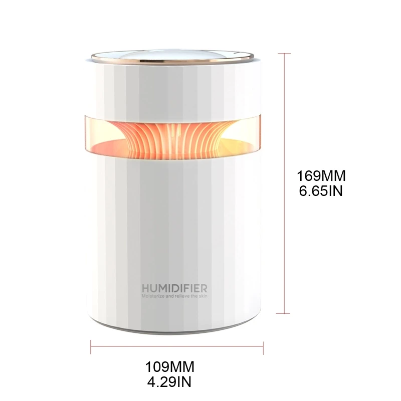 

Double Nozzle USB air Humidifier 900ML Water Capacity Cool Mist Maker Fogger with Colorful Nightlight Ultrasonic Humidificador