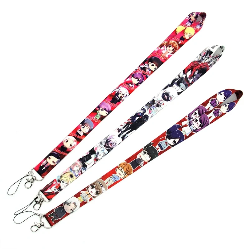 Токийский Гуль шнурок с принтом аниме ремешок на шею для ID значков держатели