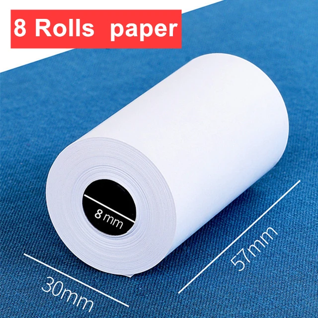 8 Thermal Papers Мини Портативный Android Bluetooth Pos принтер термоприемный принтер для телефона iOS Windows печать билетов - Цвет: 8 Thermal Papers