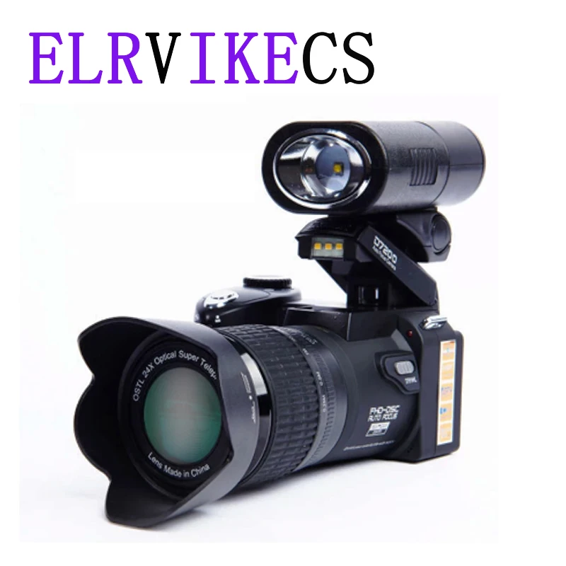 Цифровая камера ELRVIKECS 2021 HD POLO D7200 33 миллиона пикселей автофокус профессиональная