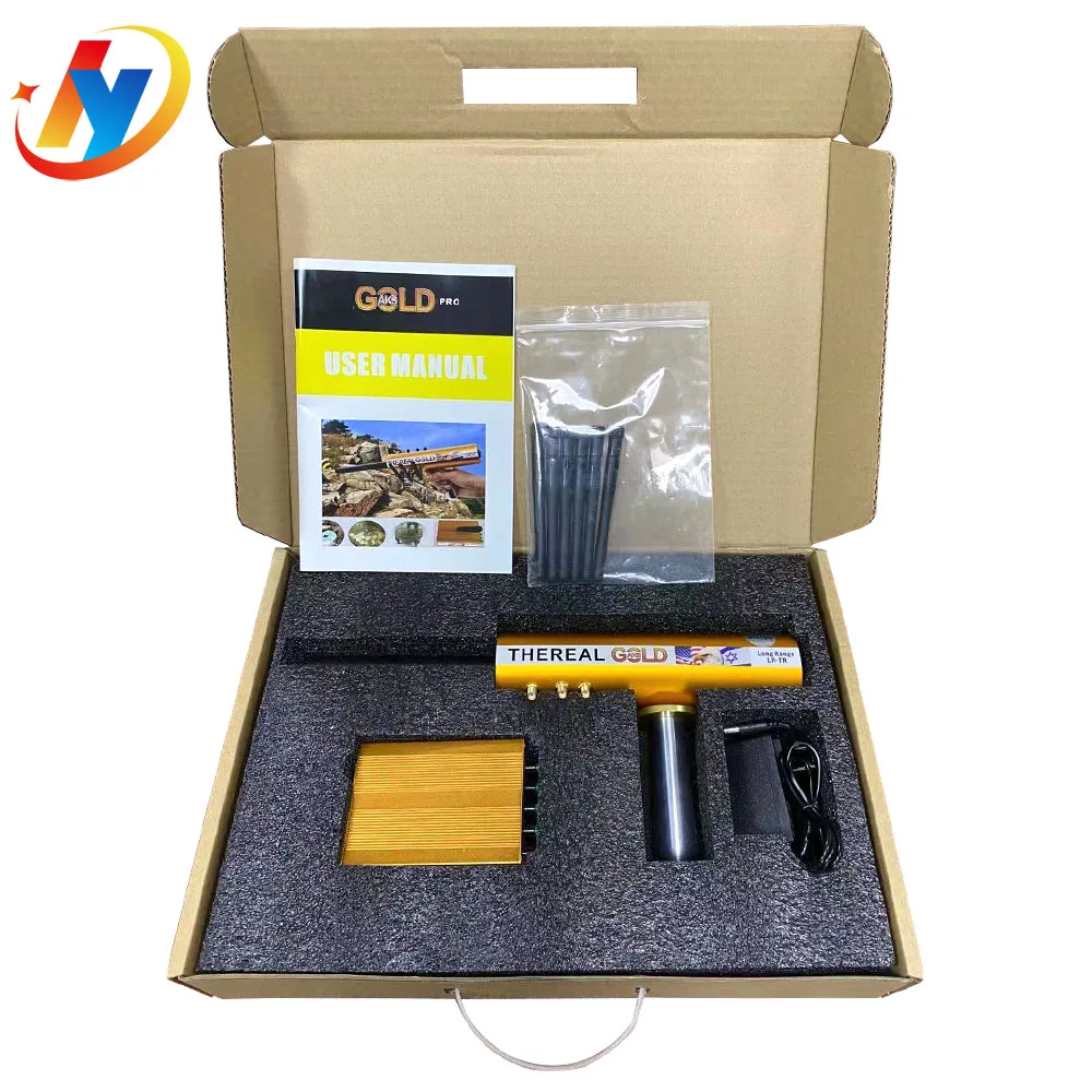 Покрытые настоящим золотом АКС длинный радиус действия металлодетектор 6