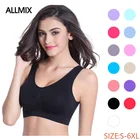 ALLMIX сексуальные женские спортивные топы пуш-ап для фитнеса U бюстгальтеры нижнее белье бесшовные вкладыши дамское нижнее белье бюстгальтер Женские Дышащие бюстгальтеры