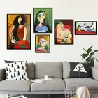 Абстрактная Картина на холсте с изображением женщины, мечтающей Пикассо, настенные картины для гостиной, домашний декор, плакаты и принты HD в скандинавском стиле