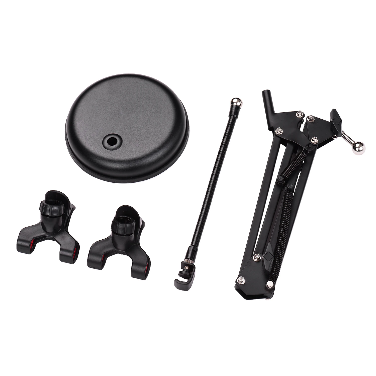 

Extendable Cell Phone Holder Table Stand Lazy Bracket 360 Rotatable with Dual Phone Clamps For iPhone Samsung Smartphone