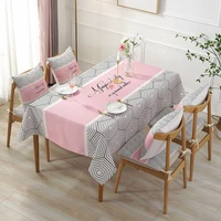 stripe decorative tablecloth geometric pattern table cover rectangular table cloth kitchen dinning table cover home decor