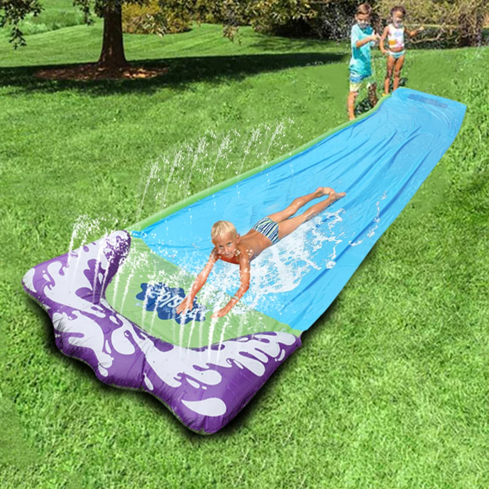 

New Summer Lawn Water Slides Outdoor Water Slide for Children Double Surfboard Patio Toy Grass Sprinkler Pad Kids Waterslide Toy