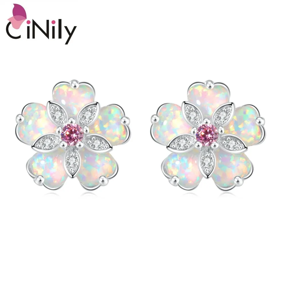 Женские серьги гвоздики с розовым топазом и фианитом вечерние из стерлингового