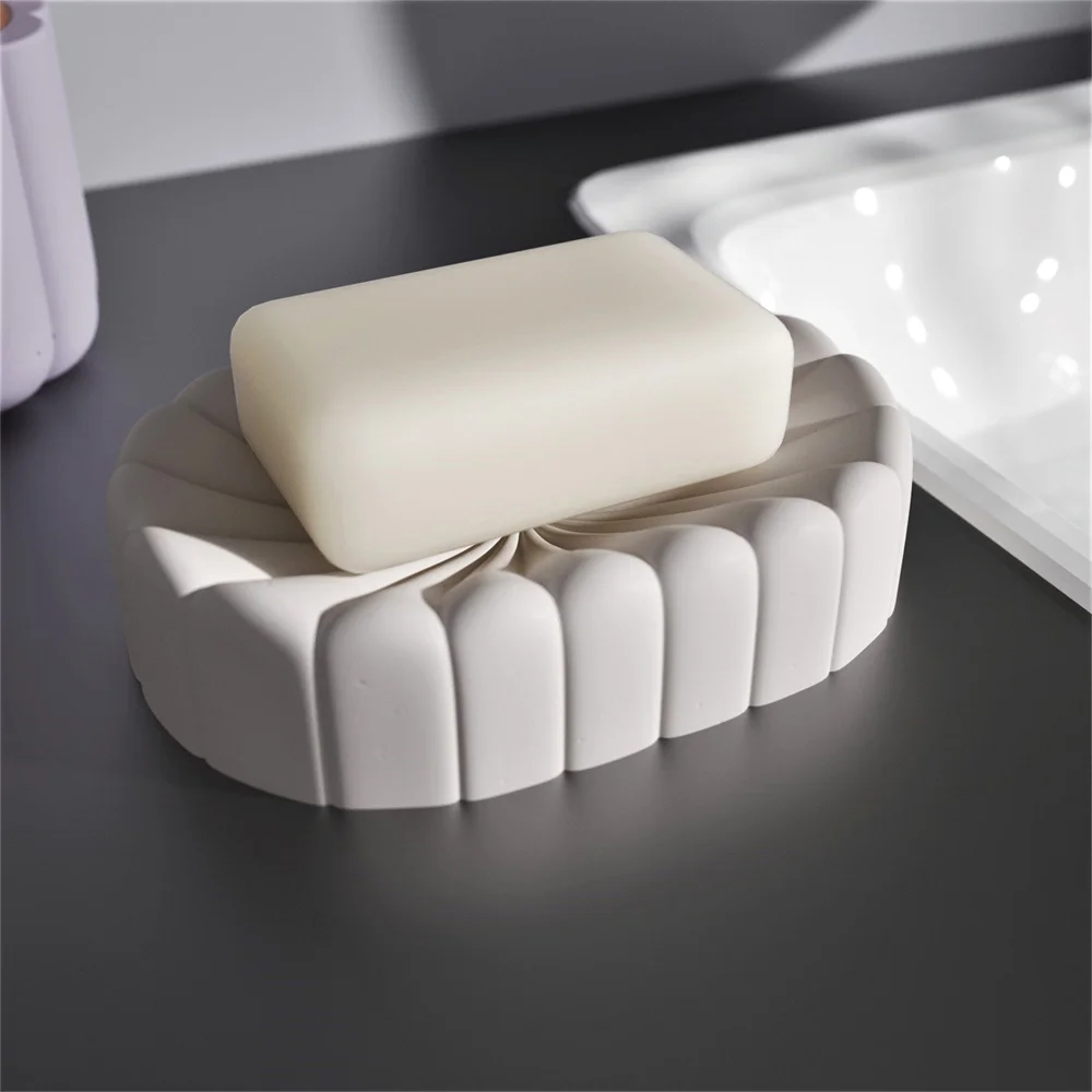 Concrete Silicone Candle Jar Mold DIY Cement Soap Dish Bathroom Accessories Set Mould Nordic Toothbrush Holder Making Tool | Дом и сад