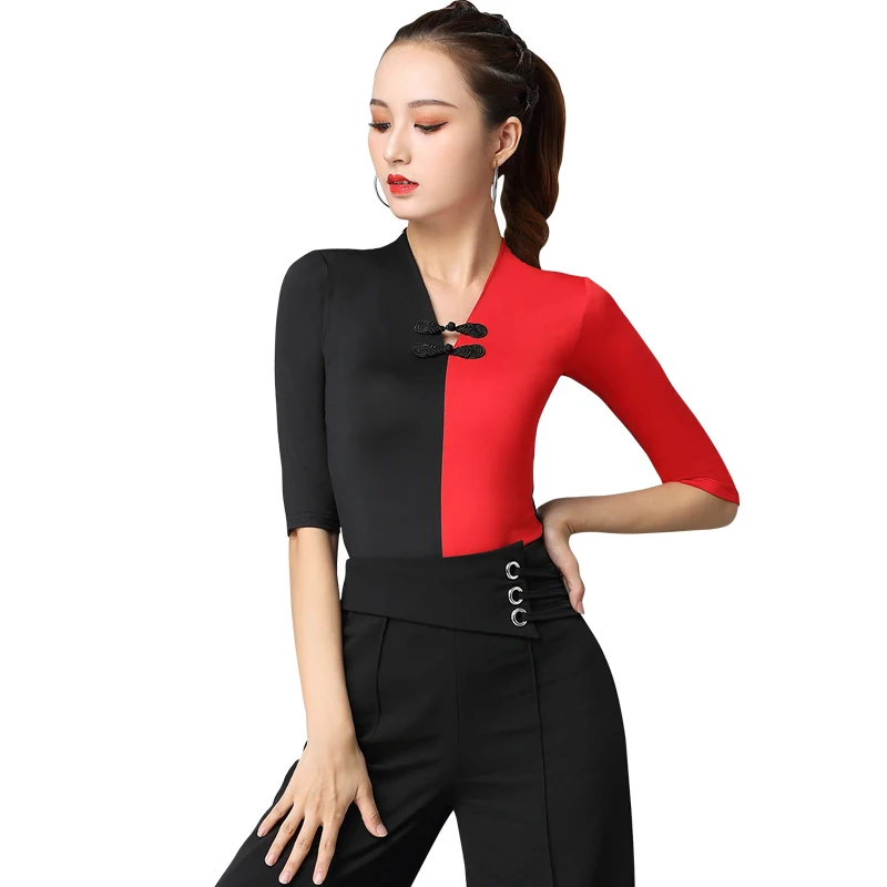 Топы для латиноамериканских танцев Женская куртка с рукавом до локтя новая