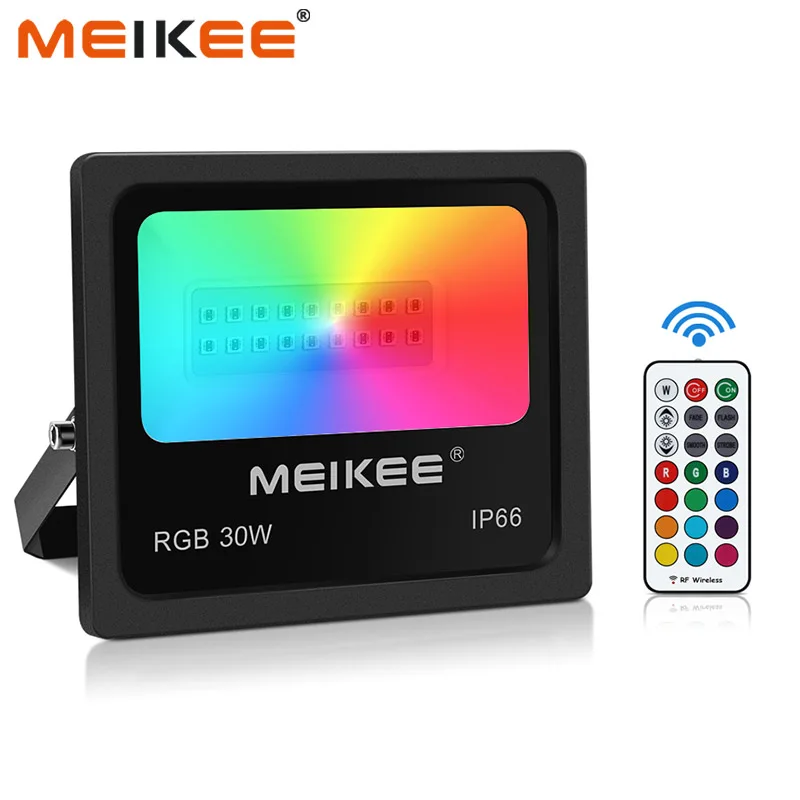 30 Вт RGB Светодиодный прожектор светильник IP66 водонепроницаемый s 16 цветов