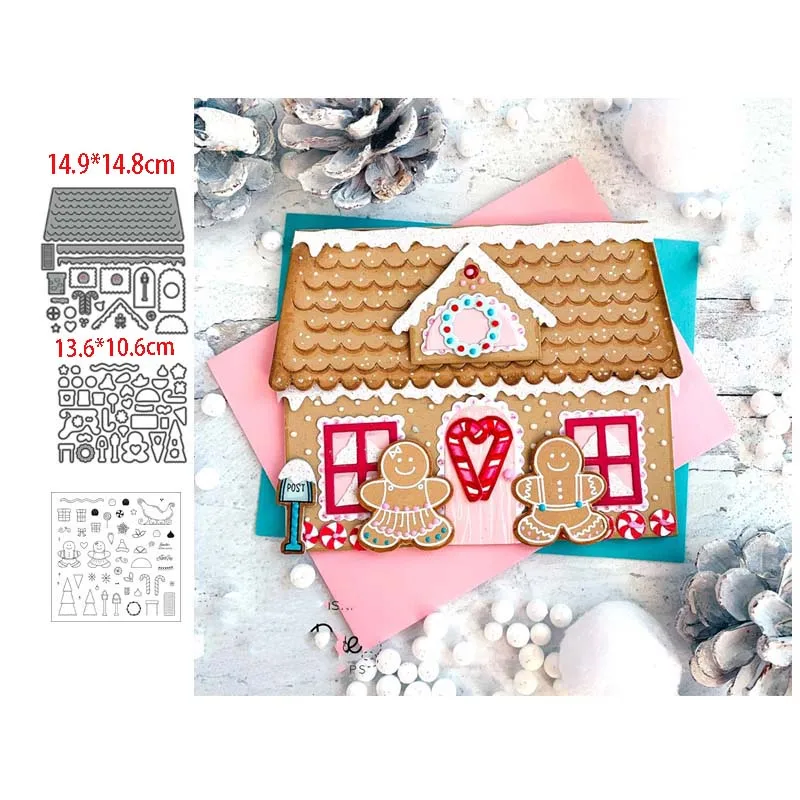 

New Christmas House dies scrapbooking nouveau arrivage 2021 Metal die cutters for scrapbooking Dies scrapbooking cutting dies