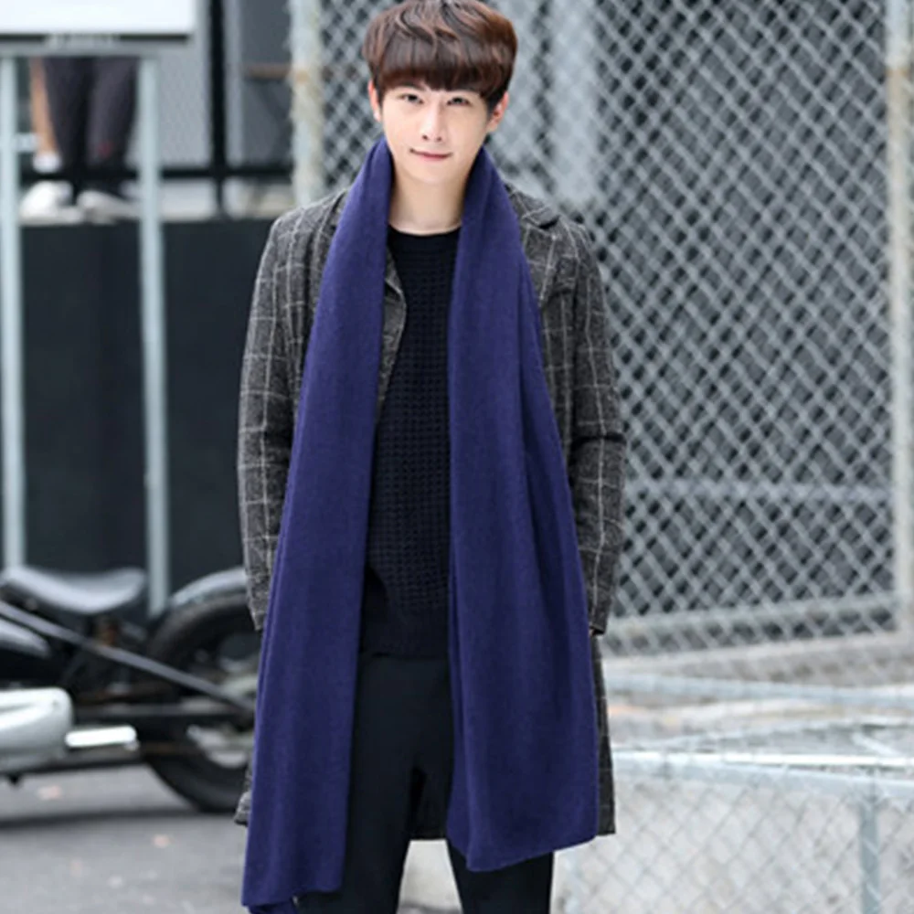 2019 Новое поступление мужской шарф вязаный весенний унисекс толстый теплый