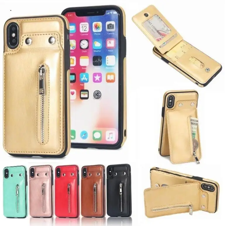 Кожаный чехол-подставка для iPhone X XR XS Max 8 7 6S 6 Plus | Мобильные телефоны и аксессуары