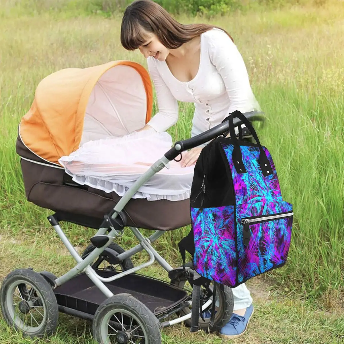 

Fashion Mummy backpack Large Capacity Maternal Nappy Baby Diaper Travel Tote Designer Nursing Nappy Bag For Mom Baby Care