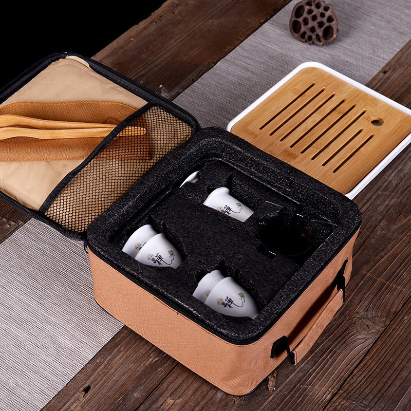 Портативный дорожный чайник кунг-фу чайный набор керамический китайский