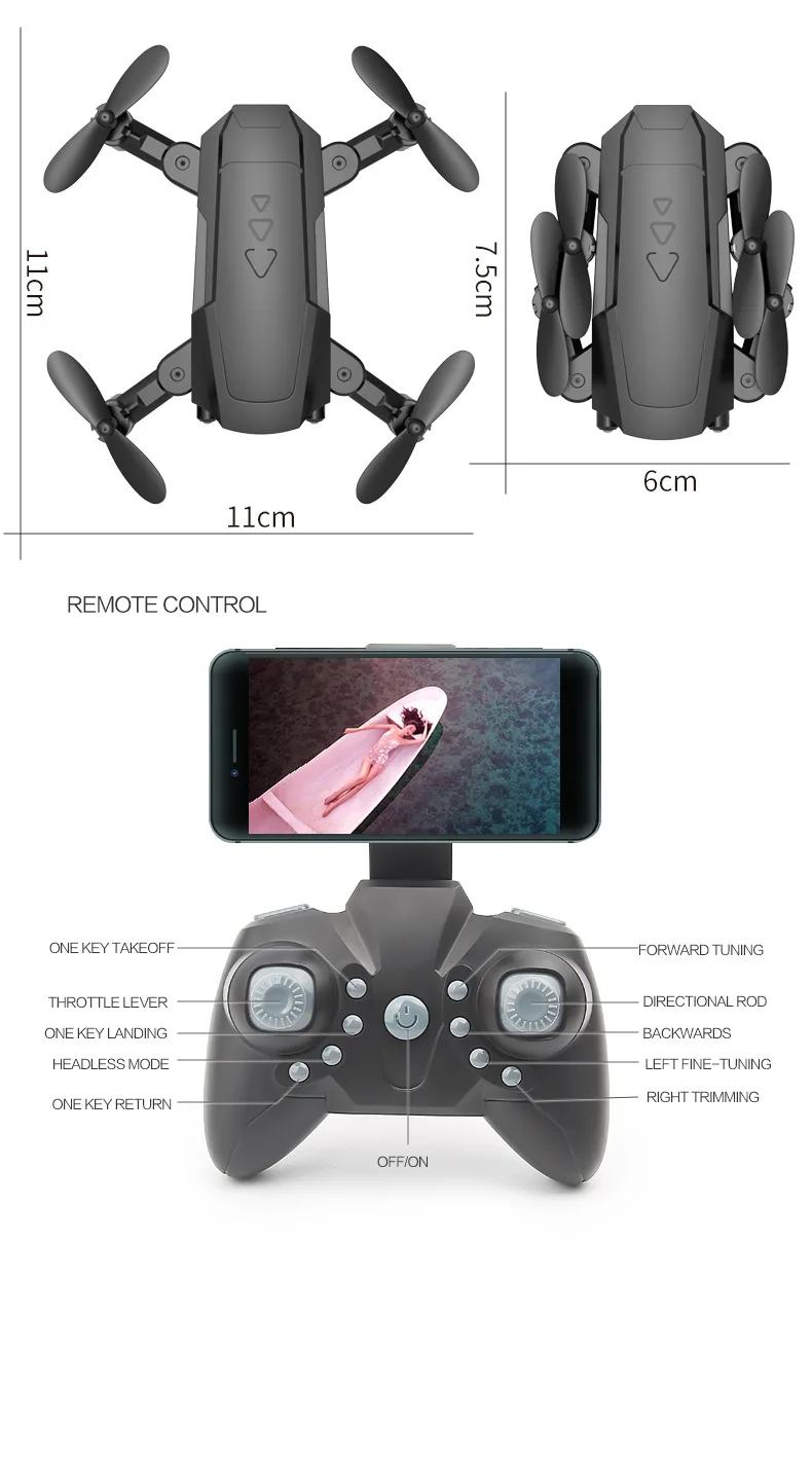 Дешевый складной мини-Дрон 4K HD широкоугольная камера антенна Wi-Fi fpv Квадрокоптер высота удерживает длительный срок службы батареи RC вертолет игрушки