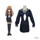 Аниме Косплей Костюм Toradora! Aisaka Taiga Косплей JK униформа для девочек матросский костюм Лолита юбка костюмы на Хэллоуин темно-синий