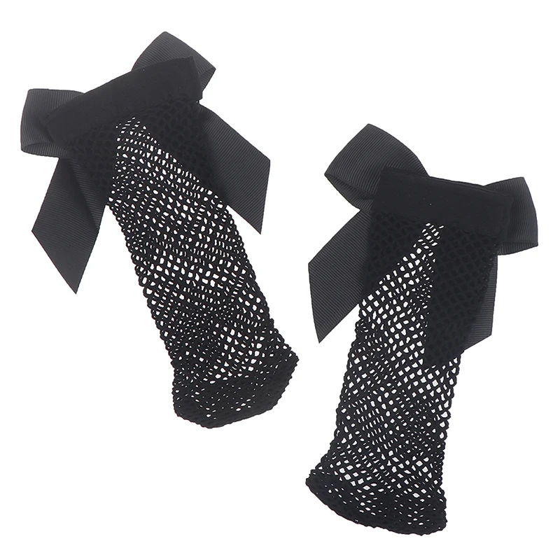 

Fashion Women Sexy Black Mesh Short Ankle Socks Christmas Girls Fishnet Socks With Cute Bow Ladies Socks