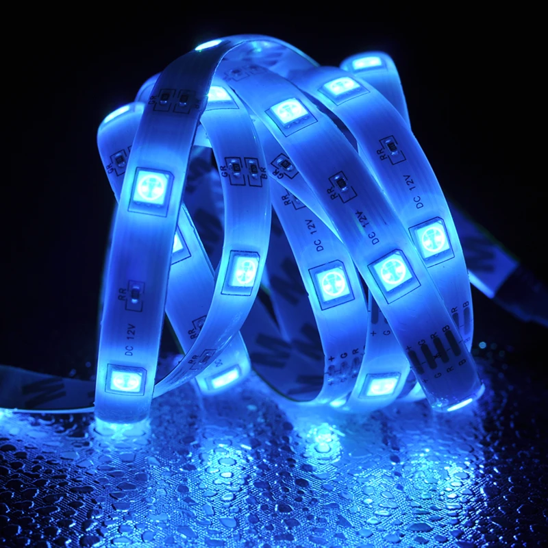 Светодиодный ленточный светильник Bluetooth luces LED RGB 5050 2835 водонепроницаемая гибкая