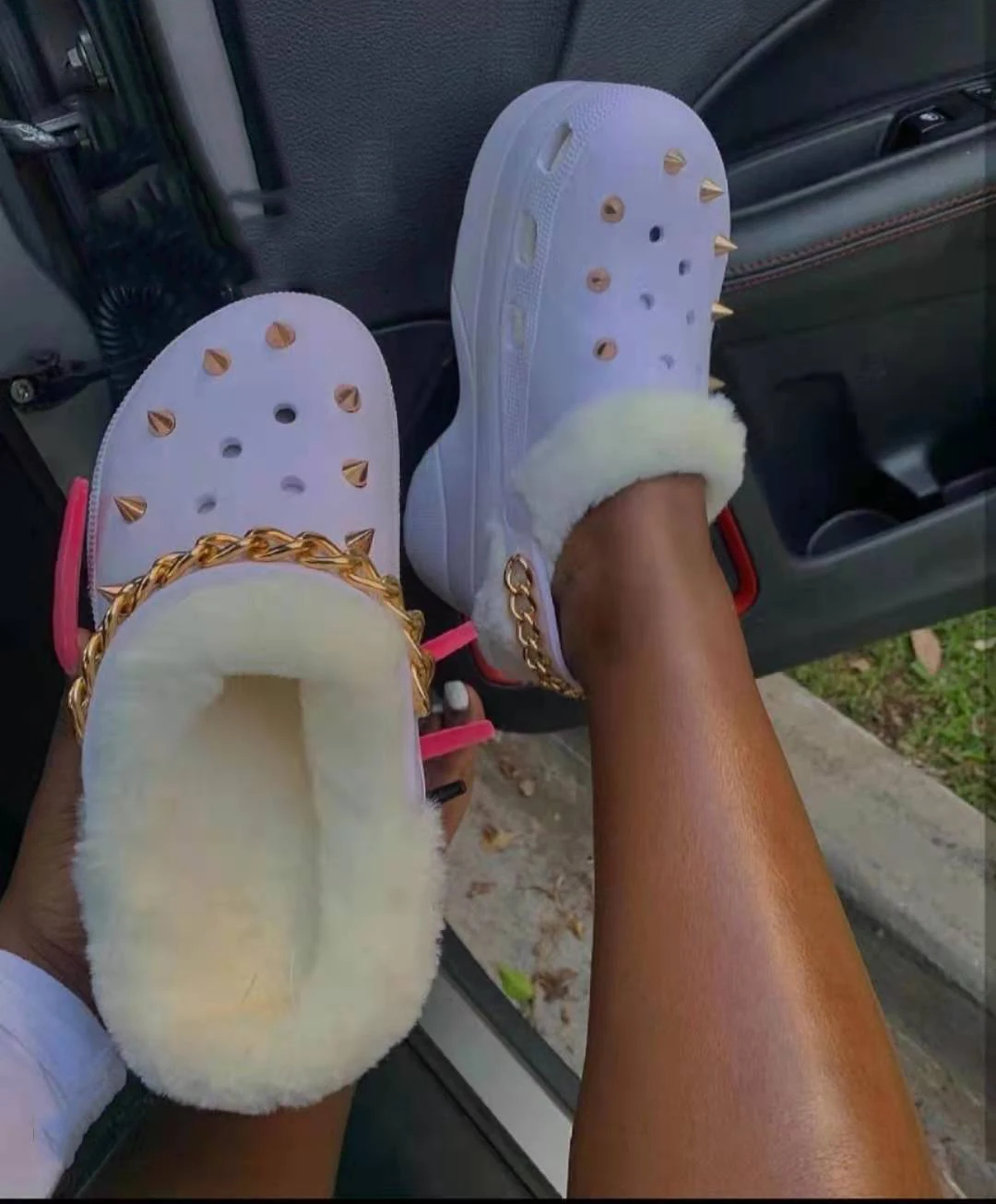 

New Comfortable Summer Beach Ladies Winter Slippers Slides Footwear Outdoor Wedges Platform Fur Slippers Garden Fluffy Shoes