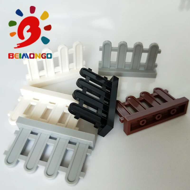 Бесплатная доставка! Строительные блоки BEIMONGO MOC Fence 33303 1x4x2 поручни 20 шт.