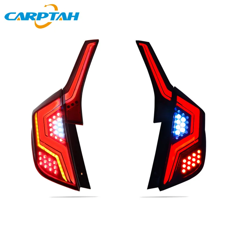 Автомобильный Стайлинг задний фонарь задние фонари для Honda JAZZ GK5 Fit- задний фонарь DRL+ Динамический сигнал поворота+ обратный+ тормозной светодиодный