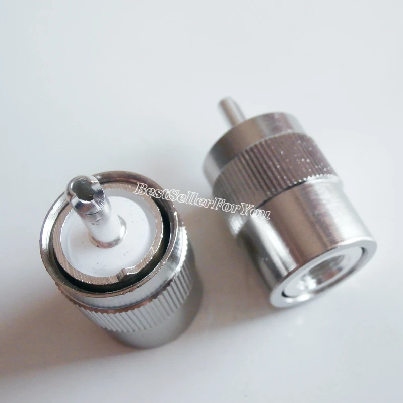 

1Piece Connector UHF Male PL259 Plug Solder RG5 RG6 5D-FB LMR300 Cable Silver