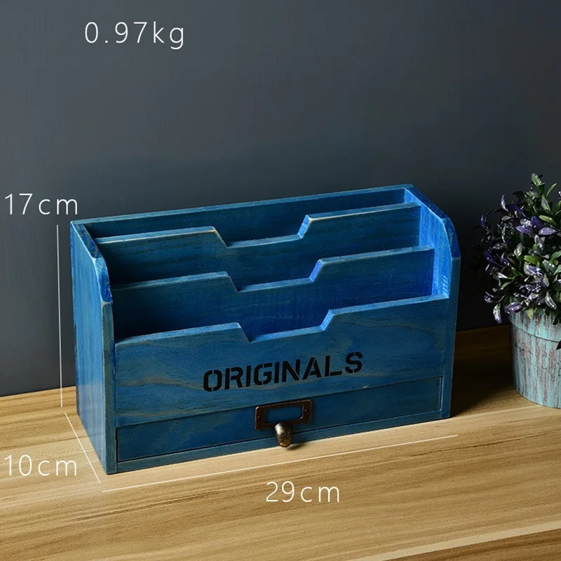 3 gird с ящиком деревянные ретро коробки для хранения дома офисный Рабочий стол