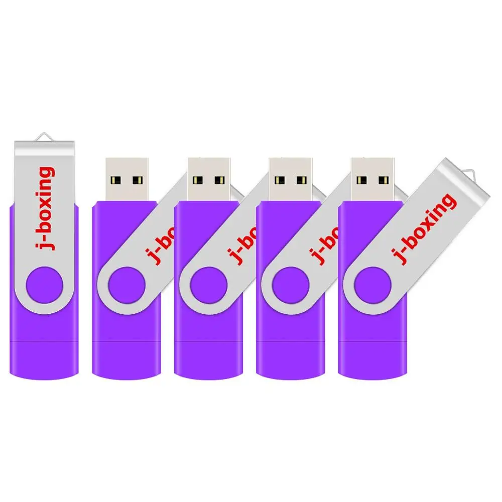 J боксинг 5 шт Двойной Порт OTG USB флэш накопитель 32 Гб 16 микро накопители поворотный