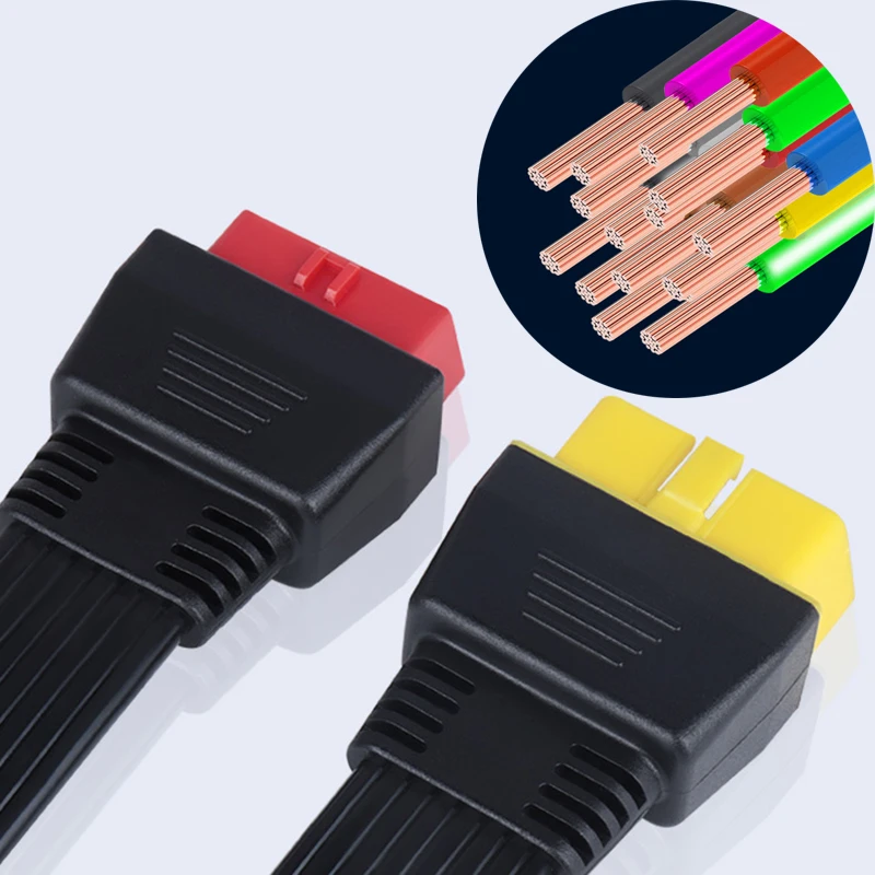 

1 Pcs OBDII Extension cable 16 Pin Male To Female OBD2 Connector 16Pin diagnostic tool ELM327 OBD2 extended adapter 0.36m