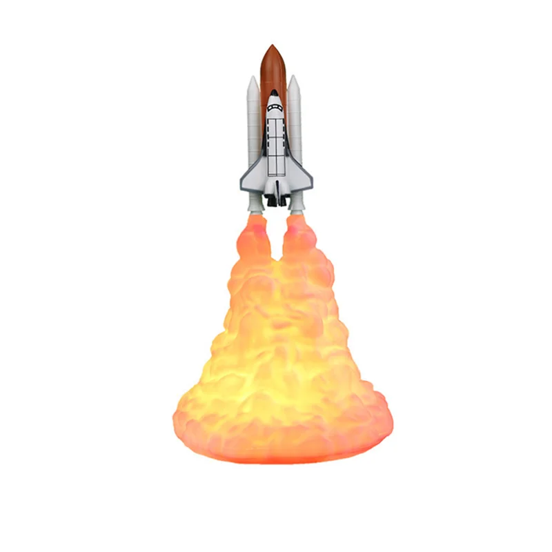 

3D Printing Rocket Lamp LED Moon Lampara Night Light LED Children Kids Boys Bedroom Rocket Xmas Creative Gift Home Decoration