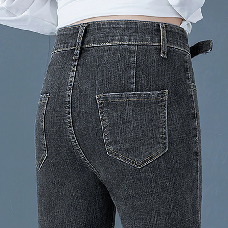 

Spring Autumn jeans new Korean women fashion casual Female high waist Slim tide Wild jeans women jeans Ankle-Length Pencil pants