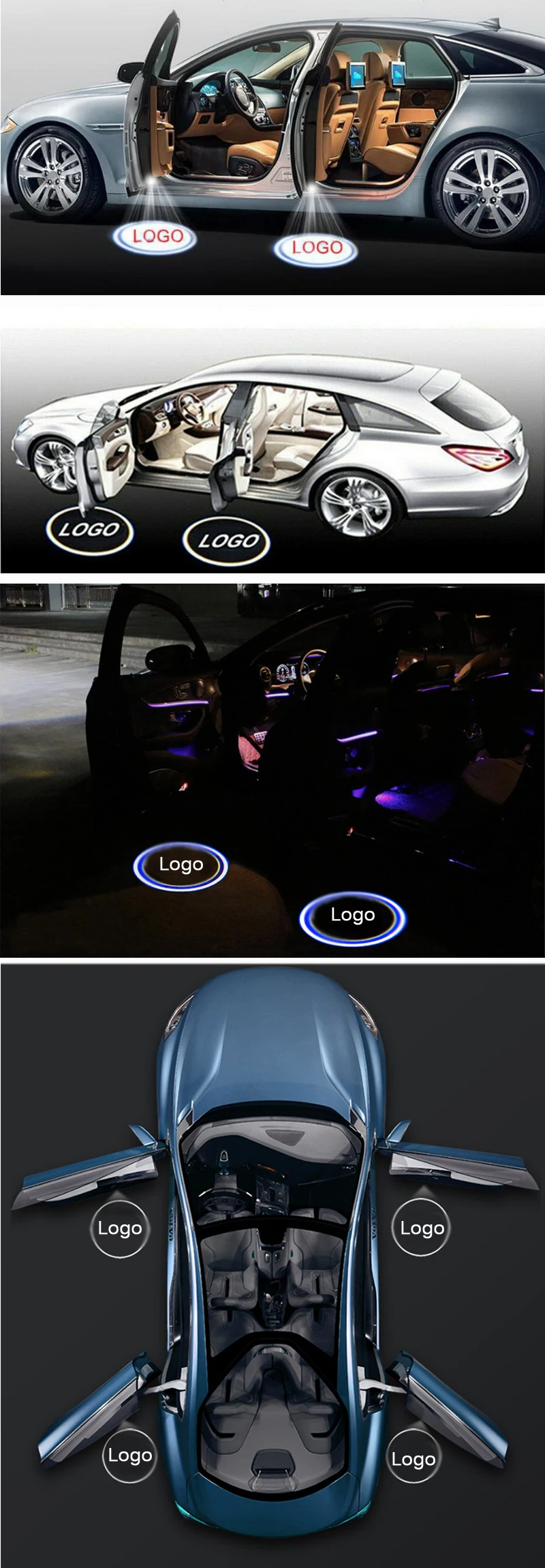Liandlee Автомобильный Дверной светильник Ghost Shadow s для Toyota Camry/eiz 2006~ дверная лампа, светодиодный прожектор, приветственный светильник
