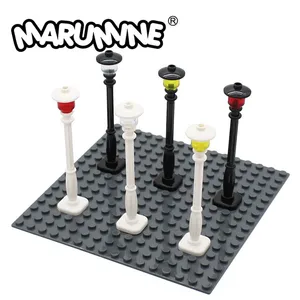MARUMINE дорожное уличное освещение 30 шт. кубики MOC аксессуары 11062 + 4740 City Park View сборные детали конструктора
