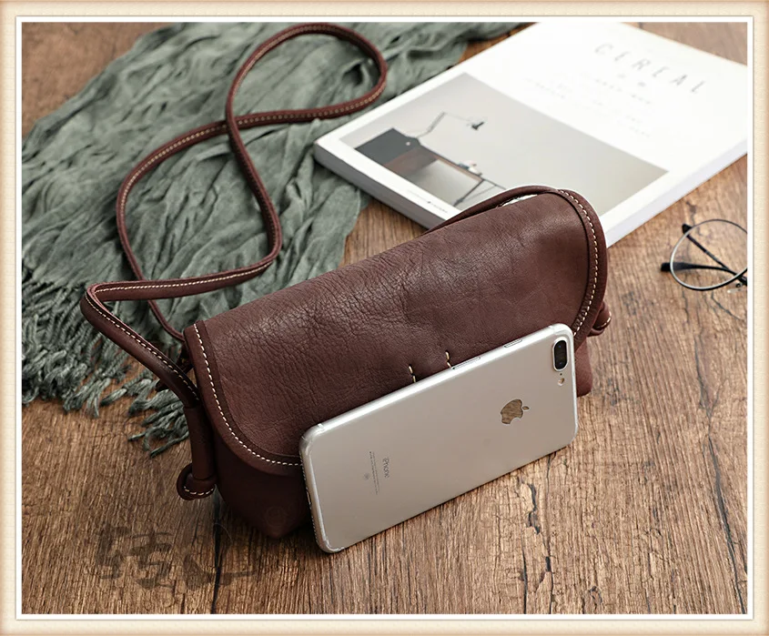 

Ladies' Luxury Designer Vintage Genuine Leather Purses And Handbags Crossbody Shoulder Realer Bags For Women 2021 Fashion Brand