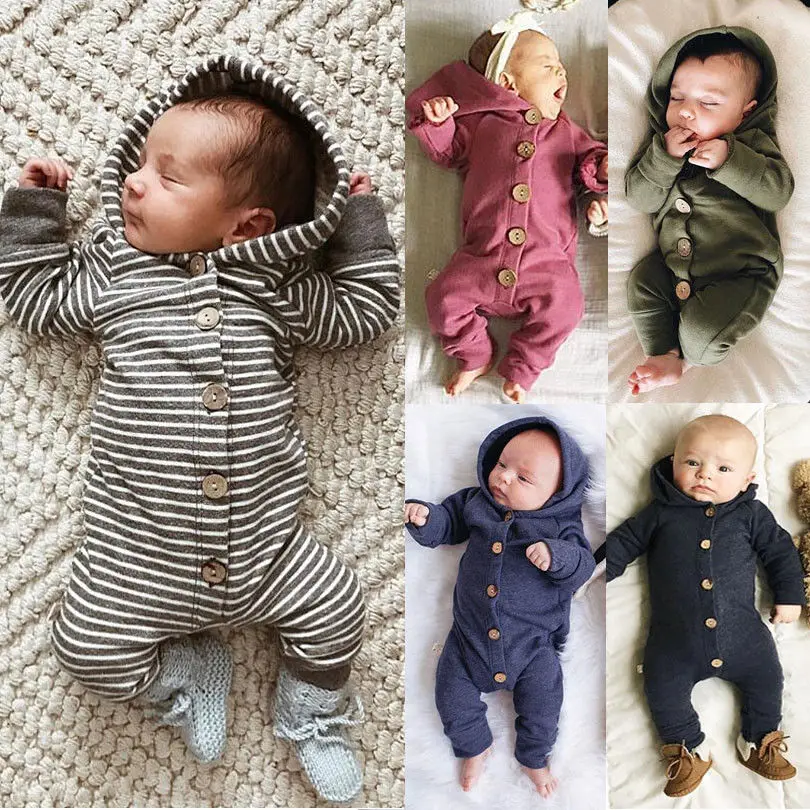 Pudcoco/комбинезон с капюшоном для маленьких мальчиков и девочек Детская верхняя