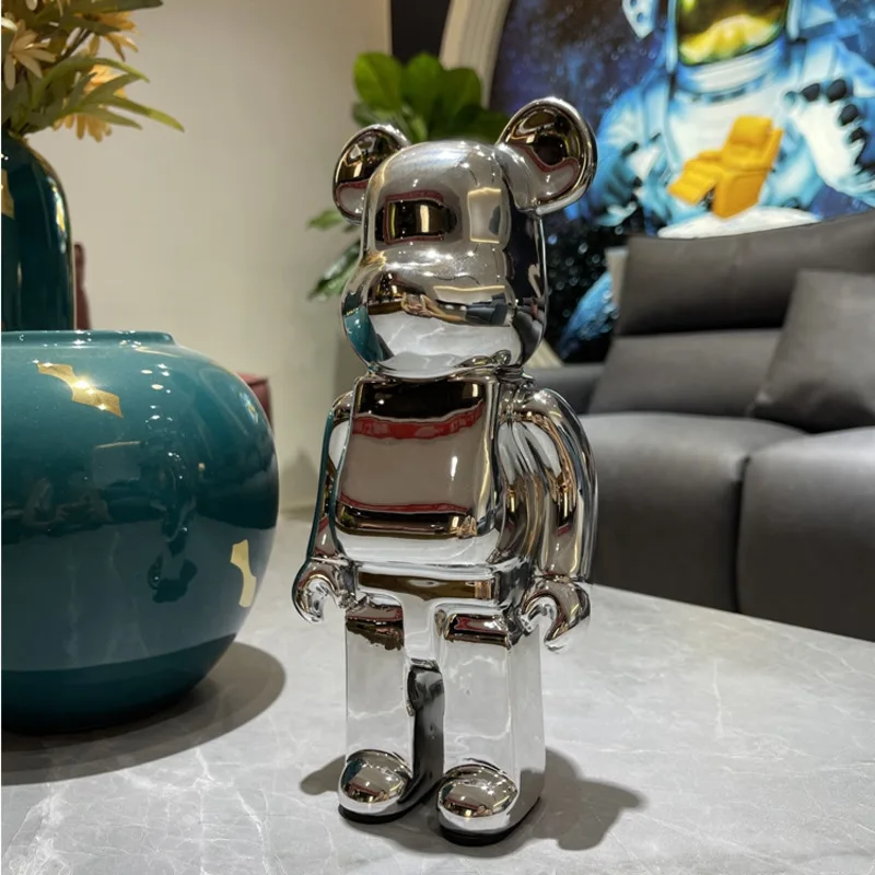 

26 см обшивка Bearbricklys 400% статуя искусственная смола скульптура модель домашний магазин Фотография Новогодний подарок
